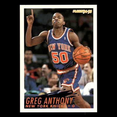 Tarjeta de baloncesto Greg Anthony #147 1994-95 Fleer New York Knicks NBA Foto 1 de 3