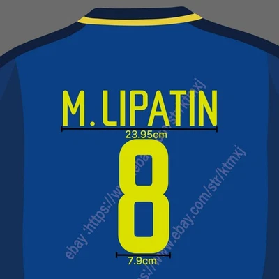 02/03 Club América Away Name Set – Lipatin #8 Heat Transfer Fan Made - Image 1 of 3