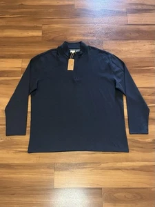 Pullover Elliot Mulryan 1/4 Cremallera Lujo Preppy Informal Azul Marino Para Hombres Talla XXL 2XL - Imagen 1 de 13