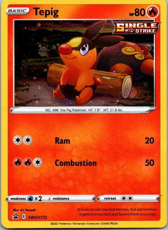 Tepig SWSH172 SWSH: Sword & Shield Promo Cards Promo  NM - Image 1 of 2