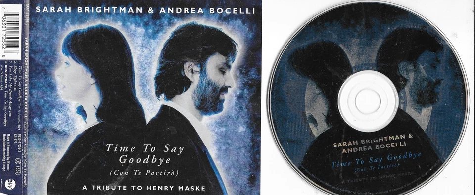 SARAH BRIGHTMAN & ANDREA BOCELLI - time to say goodbye -  CD - 4 tracks - Bild 1 von 1