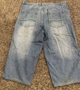 Vintage Y2K Southpole Baggy Skater Jeans Wide Leg Distress Mens 48x22 (altered) - Picture 1 of 9