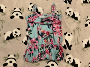 Chillipop Girl’s Dress Shorts Built In Size 5 6 Floral Print Cold Shoulder - Picture 1 of 6