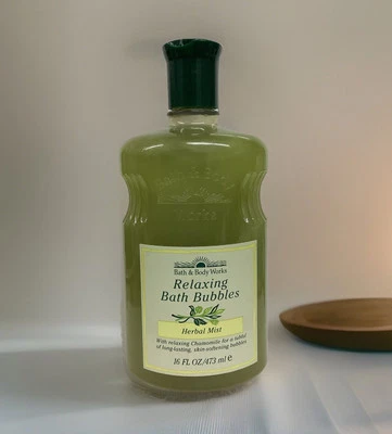 Bath & Body Works Relaxing Bath Bubbles HERBAL MIST 16oz AS PICTURED, NO BOX VTG - Image 1 of 4