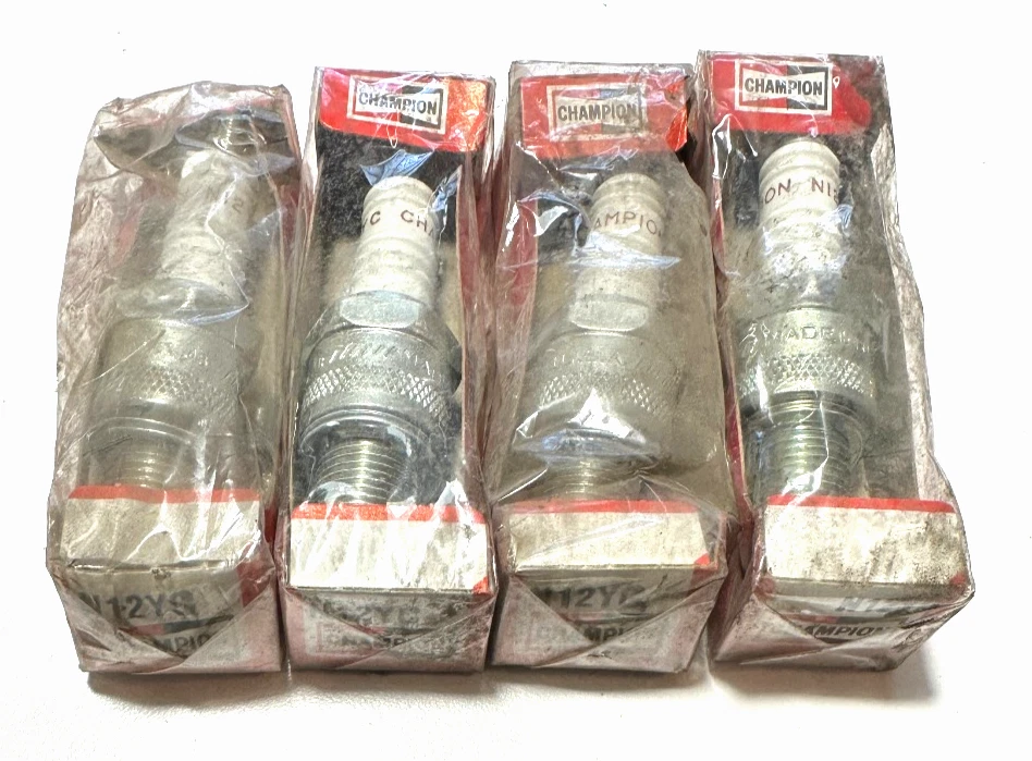 Set of 4 Vintage NOS Champion Spark Plugs N12YC | 38 Made in USA - Image 1 of 1