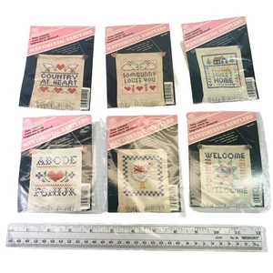 6 Banar Duftproben Kreuzstich Gänse Hase Willkommen Land ABC Zuhause - Bild 1 von 9