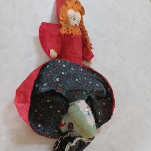 Muñeca De Colección Años 70 Topsy Turvy Caperucita Roja Abuela, Lobo Abatible Reverso 21" - Imagen 1 de 12