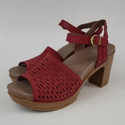 Sandalias Dansko Denita en Nobuck Rojo Talla EU 38 / US 7.5 - 8 Foto 1 de 4