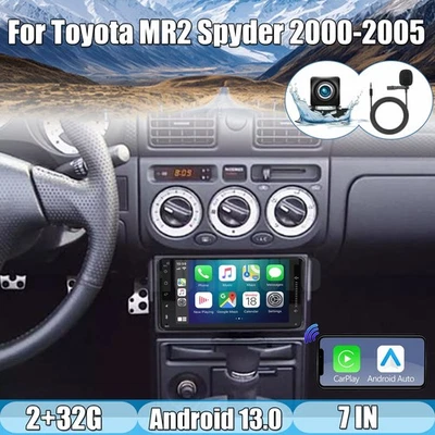 Radio estéreo para automóvil Apple CarPlay Android 13 WIFI para Toyota MR2 Spyder 2000-2005 Foto 1 de 4