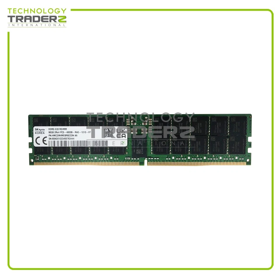HMCGM4MEBRB233N Hynix 96GB PC5-38400 DDR5-4800MHz ECC REG RDIMM Dual Rank Memory - Image 1 of 1