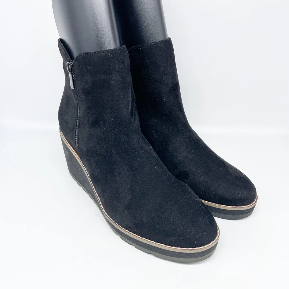 Botines de cuña informales Easy Spirit Jayda para mujer punta redonda negros talla 12M Foto 1 de 4