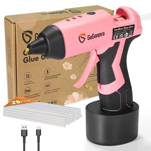 GoGonova Cordless Glue Gun, 15s Fast Preheating 2Ah Cordless Hot Glue Gun with - Picture 1 of 6