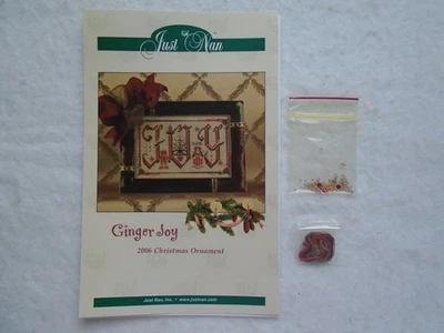 Padrão de ponto cruz Ginger Joy por Just Nan com enfeites - Imagem 1 de 4