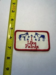Vintage “I Like Paints” Horse Patch – Red White Blue Embroidered - Picture 1 of 2