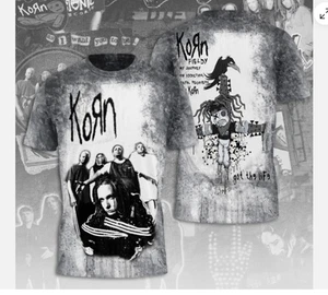 Korn Band 3D Tshirt hot hot Good Price Great 2025 hot shirt 3d, cute gift dad 3d - Picture 1 of 2