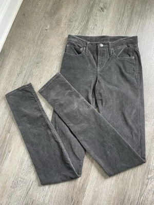Pantalones ajustados de pana Helmut Lang gris tiro medio para mujer talla 25 informales elásticos Foto 1 de 4