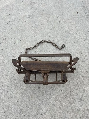 Raro Gibbs Hawk Trap mola bobina dupla colecionador molas fortes vintage - Imagem 1 de 4