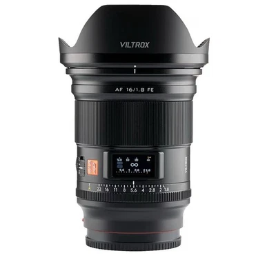 VILTROX 16mm F1.8 FE Full Frame  AF Lens w LCD Screen For Sony E-mount A7R A7S - Image 1 of 4