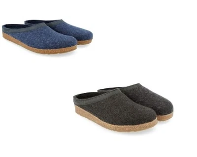 Haflinger Hausschuh Grizzly Torben 713001 Filz Wolle Kork Fussbett Gr. 38 -46