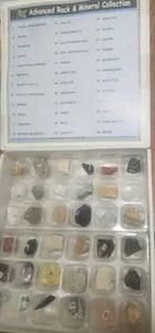 K12 Advanced ROCK & MINERAL Collection 36 Specimens List Org Box - Picture 1 of 5
