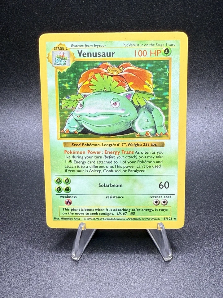Pokemon Venusaur 015/102 Base Set (Shadowless) Holo RC567 - Image 1 of 2