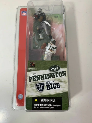 Jerry Rice Oakland Raiders Chad Pennington New York Jets Mini McFarlane 2 Pack Cover