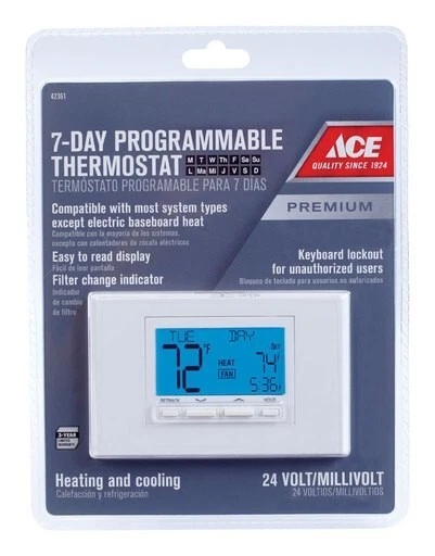 Termostato programable pantalla táctil calefacción y refrigeración Ace 4235370 Foto 1 de 1