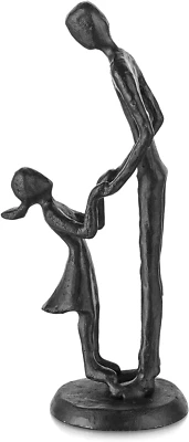 Figurines Gifts for Father - Dad Daughter Iron Statues Father Daughter Love Scul - Image 1 of 4