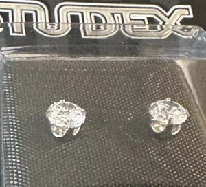 STUDEX Diamond Stud Earrings STERILIZED FOR SAFETY - Sealed- Brand New - Picture 1 of 7