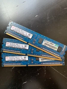 Hynix Blue 2 GB DIMM 1333 MHz DDR3 Memory (HMT325U6CFR8C-H9) 3 Sticks of 2GB - Picture 1 of 2