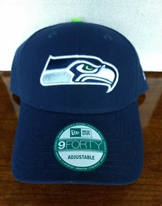 NUEVA ERA 9FORTY Seattle Seahawks Sombrero Ajustable NFL Fútbol Azul - Imagen 1 de 6