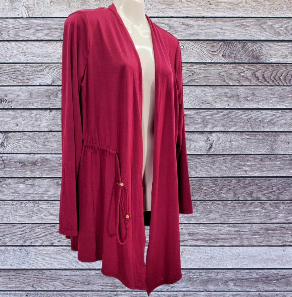 NWT Studio Works Women's Jackets Long Sleeve Open Front Medium Red - Image 1 of 4