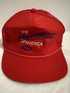 Vintage Chevrolet Mütze Heartbeat of America Rope ￼SnapBack YoungAn Red - Bild 1 von 4