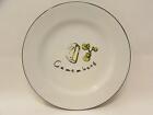 Cheese by Pottery Barn Salad Plate Camembert Cheese & Fruit Center Black Trim
