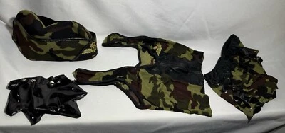 Conjunto Disfraz Niña Militar Camuflaje Verde Talla Única [Nuevo] Foto 1 de 2