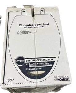Kohler 20110-96 Grip Tight Brevia Elongated Toilet Bowl Seat 18-5/8โx14-3/16โ ๐ฝ - Picture 1 of 15