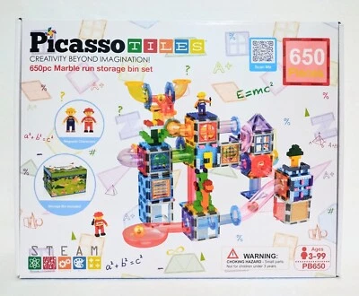 Picasso Tiles 650 Piece Magnetic Kids Toy Building Kit BRAND NEW ~ SEALED - Image 1 of 4
