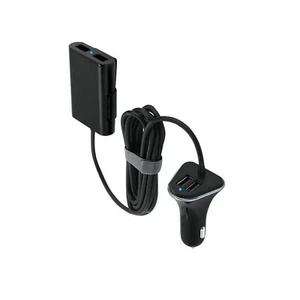 9.6A 48W Black 4 Ports USB Car Fast Changing Charger For Front & Back Seat C - Zdjęcie 1 z 12