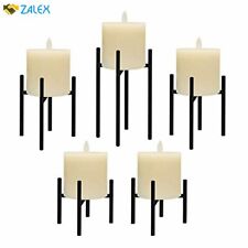 smtyle Candle Holders Set of 5 Candelabra for Fireplace Accessories with Black I