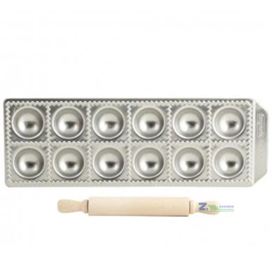 IMPERIA RAVIOLAMP RAVIOLATORE ALLUMINIO 12 POSTI RAVIOLI TONDI CON MATTARELLO - Immagine 1 di 2
