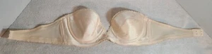 Vintage Adonna JC Penny Tan Strapless Bra 38B Underwire Padded - Picture 1 of 9