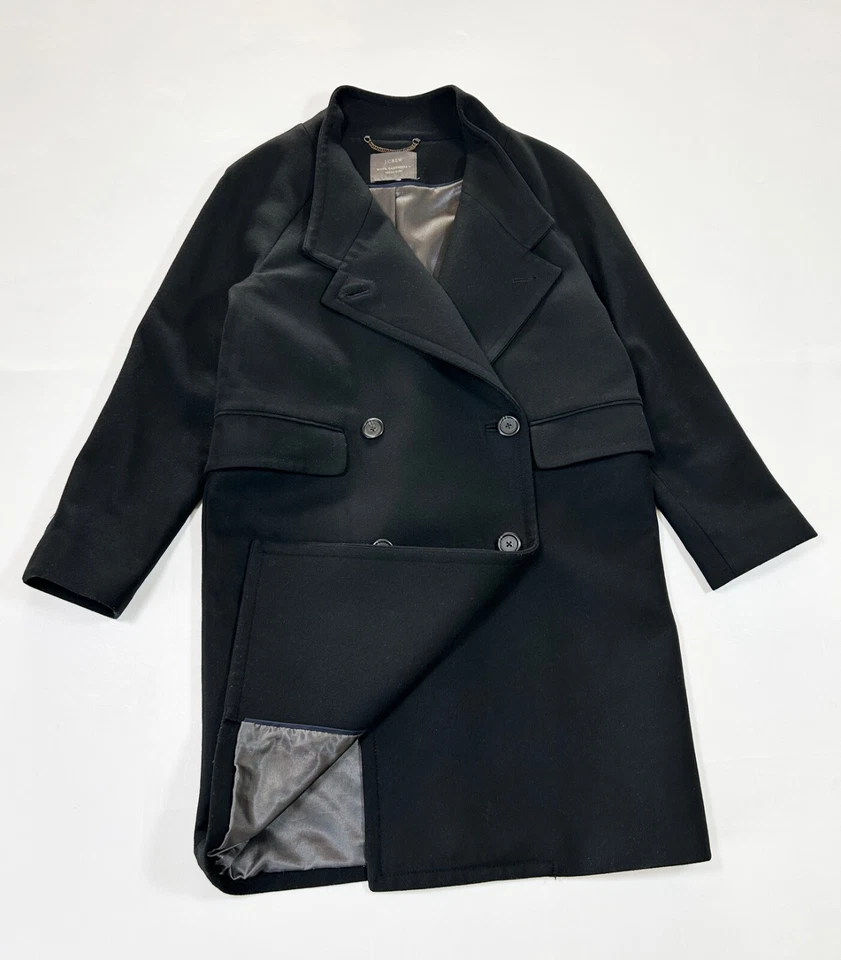 J.Crew by Nello Gori Wool Cashmere Blend Peacoat Black Womens Size 8 - Image 1 of 4