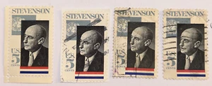 1965 Adlai Stevenson 5c Postage Stamps, Sc# 1275 - Lot Of 4 - Picture 1 of 1