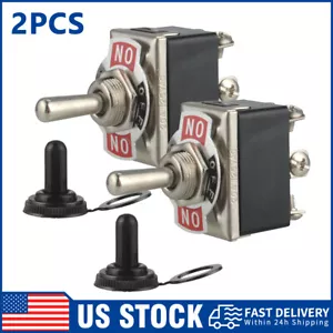 2Pcs Heavy Duty 20A/250V Toggle Switch Control 2 Pole Double Throw 6 Term ON/OFF - Picture 1 of 9