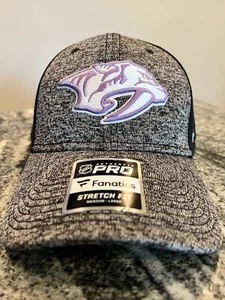 Nashville Predators Hat Fanatics Pro Hockey Fights Cancer Flexfit M/L Gray NEW - Picture 1 of 6