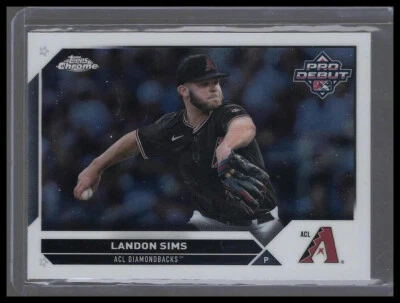 2023 Topps Pro Debut Chrome #PDC-100 Landon Sims ACL Diamondbacks - Image 1 of 2