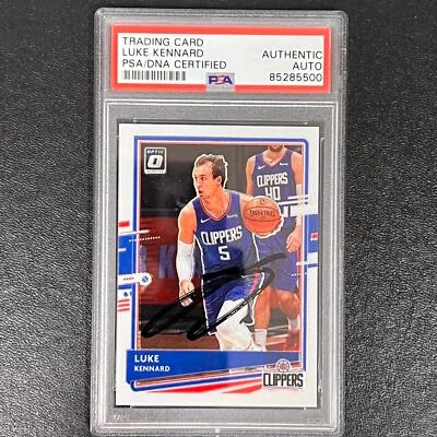 2020-21 Panini Donruss Optic #65 Luke Kennard Signed Card AUTO PSA Slabbed Clipp - Image 1 of 2