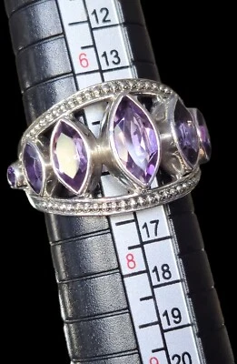 Nicky Butler Amethyst 925 Sterling Silver Ring Designer Signed NB Size 7 NWT 💜 - Image 1 of 4