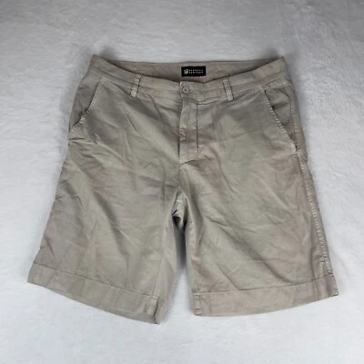 Pantalones Cortos Chinos Barneys New York Para Hombre 36 Beige 8" Entrepierna Bolsillos Frontales Planos Exterior Foto 1 de 4