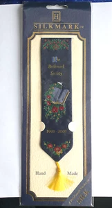 1991 2001 10th Year Anniversary Silk Woven Bookmark Society Halon Gifts Chester - Picture 1 of 4